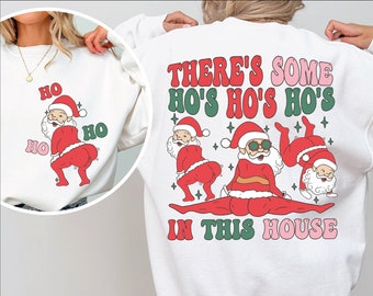 Il y a des cochonneries dans cette maison, des cochonnes dans cette maison Png, des cochonnes dans cette maison, Svg préféré du père Noël, Ho Ho Ho Png, fichiers Png Noël rétro