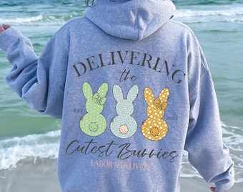 Delivering The Cutest Bunnies Svg, Easter Bunny Svg, Easter Sublimation, Cute Easter Bunny Clipart, Bunny Easter Png, Retro Easter Png