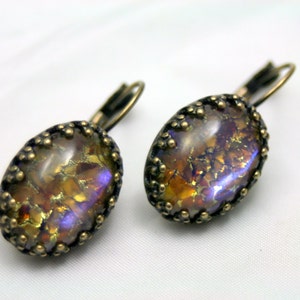 Fire Embers TOPAZ Dragons Breath Fire Opals Stunning Leverback Earrings Enchanting Whimsy image 3