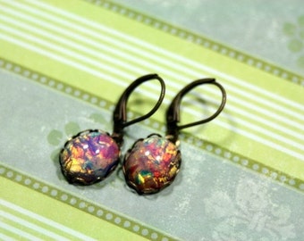 Petite Bella's Garden Leverback Dangle Earrings Twilight Inspired Small Lightweight All day Comfort