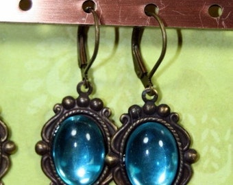 Summer Water Florida Keys Bejeweled Vintage Earrings