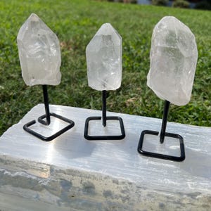 Clear Quartz Point Pin | Natural Gemstone Accessory for Home Decor