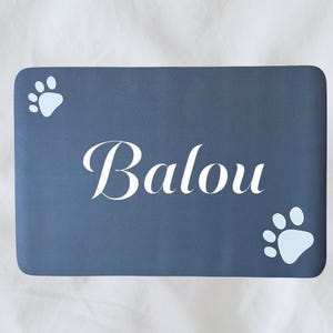 Personalized dog mat/feeding pad for dogs with name print, bowl mat, personalized dog accessories, gift for dog owners