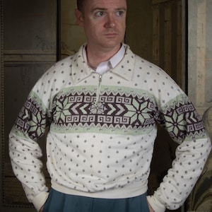 Vintage 1950's Quarter Zip Sweatshirt - Etsy