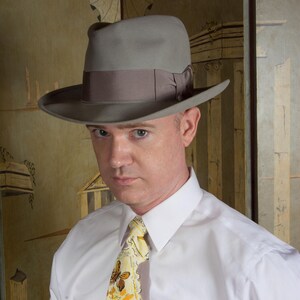 Vintage 1940s Dobbs Twenty Guild Edge Fedora Size 7 1/4 in Dove