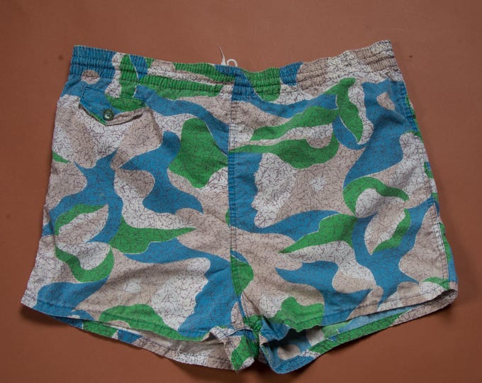 Vintage 1960s B.V.D. Cotton Men's Swim Trunks Shorts