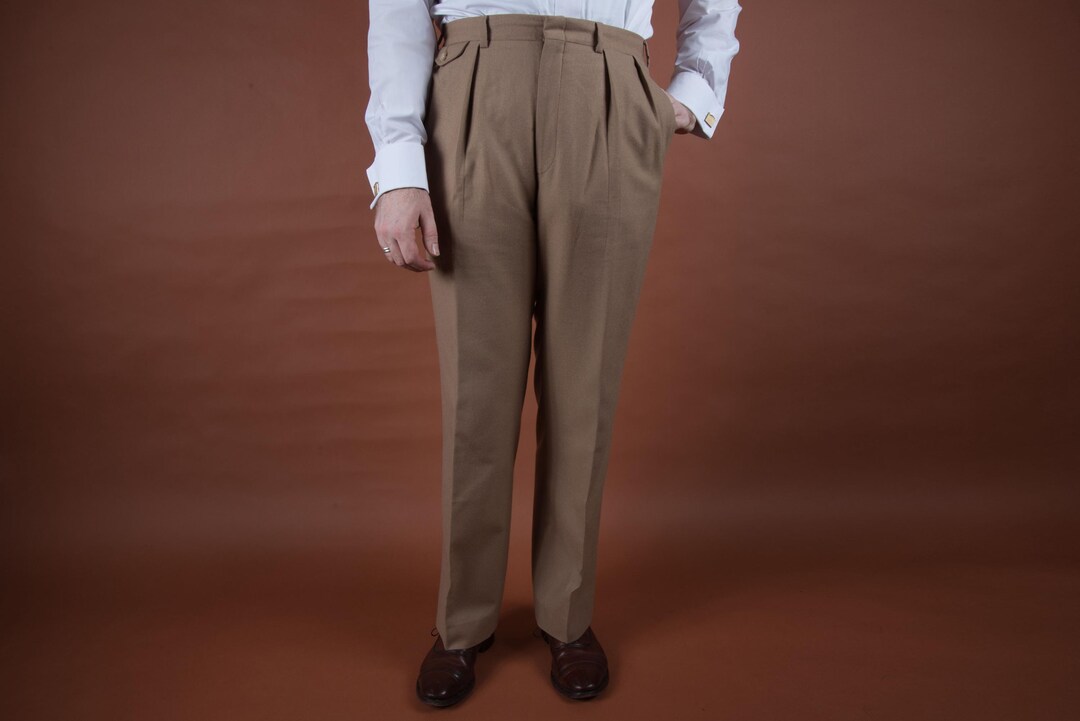 Vintage 1990s Polo Ralph Lauren Classic Wool Trousers 1940s Style