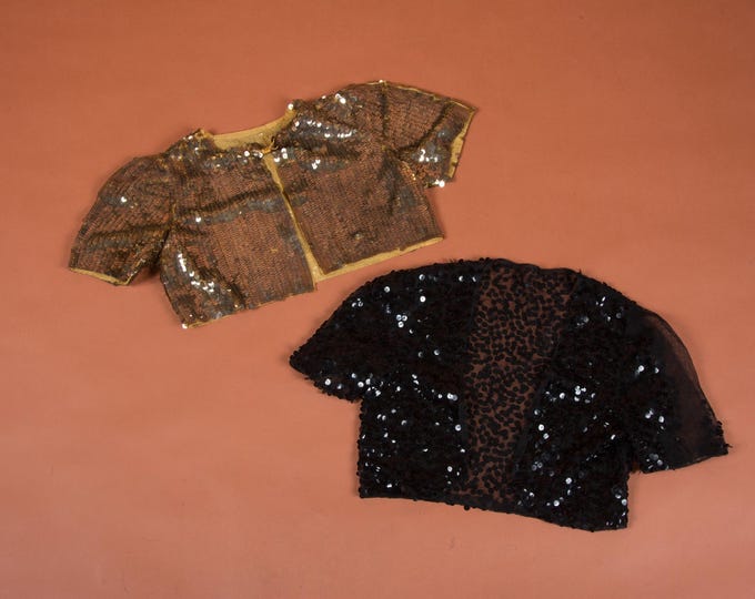 Lot #6 A Group of Two 1930s Sequined Boleros WOUNDED BIRDS SALE