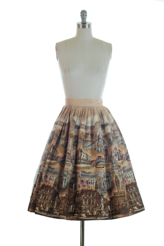 Vintage 1950s Skirt - Rare 50s Incredibly Detailed