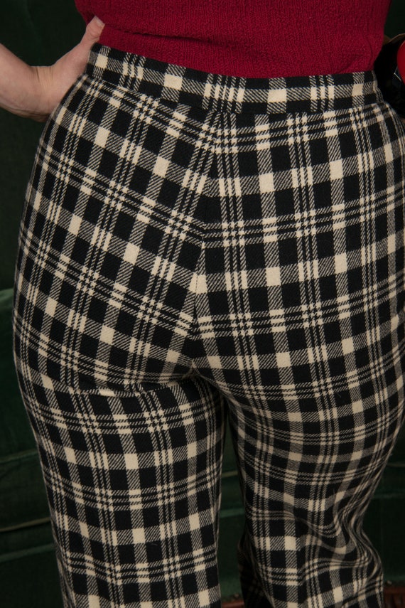 1970s Pants - Cute Late 60s/early 70s Flared Leg Wool Plaid 1970s Pants - Cute Late 60s/early 70s Flared Leg Wool Plaid