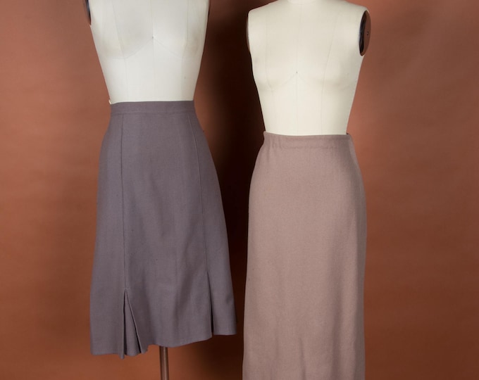 Lot #42 A Group of Two 1940s 50s Wool Skirts WOUNDED BIRDS SALE