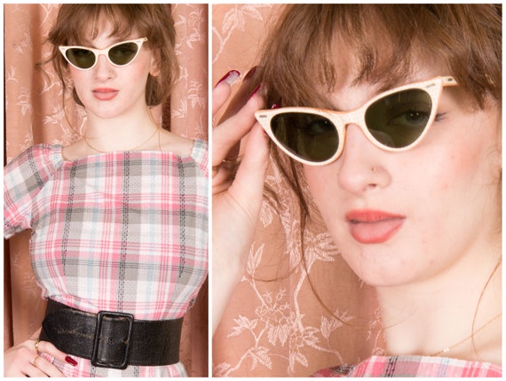 1950s Sunglasses - Sassy Vintage 50s Rockabilly C… - image 1