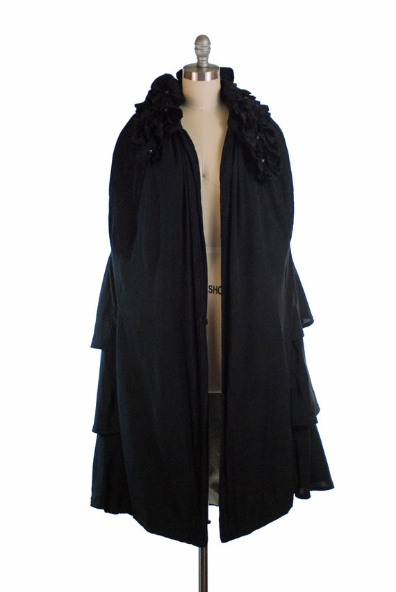 1920s Cape - Incredible 20s Silk Evening Cape with