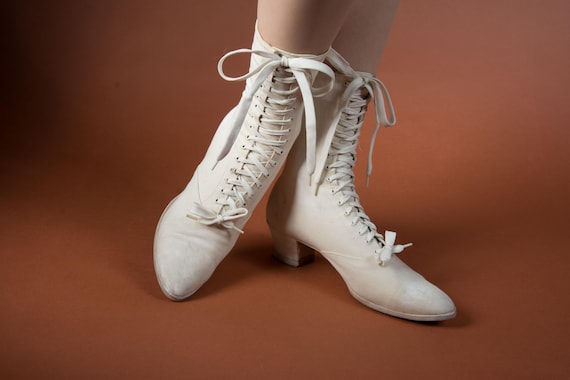1920s Keds Boots - Approximately Size 7 - 7.5 D - Rare Original 20s US Rubber Regent Keds Canvas Boots