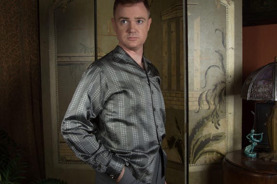 Vintage 1950s Shiny Silver Acetate Rock and Roll Rockabilly Long Sleeve Loop Collar Shirt with Wolfs Head Cuff Buttons Sea Island Brand