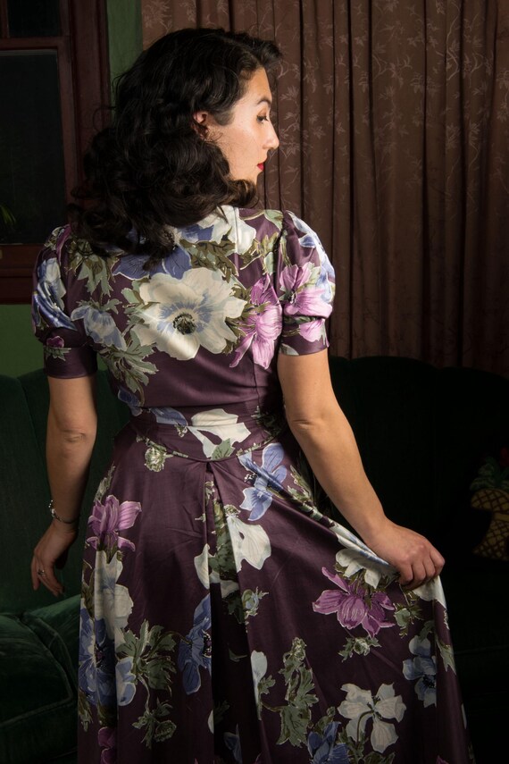 1950er Jahre Hausmantel Exquisites Vintage 50er Jahre Floral