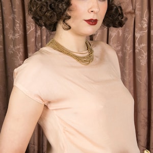 1920s Dress Pretty Pink Silk 20s Day Dress with Drop Waist and Silk Ribbon Ruffles image 7