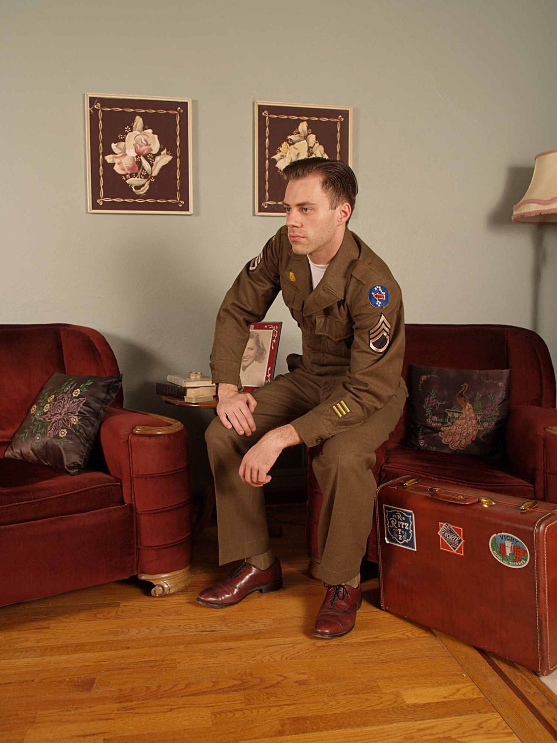 Vintage South Pacific Wwii Army Uniform With Ike Jacket Dated 1945 - 96Th Division