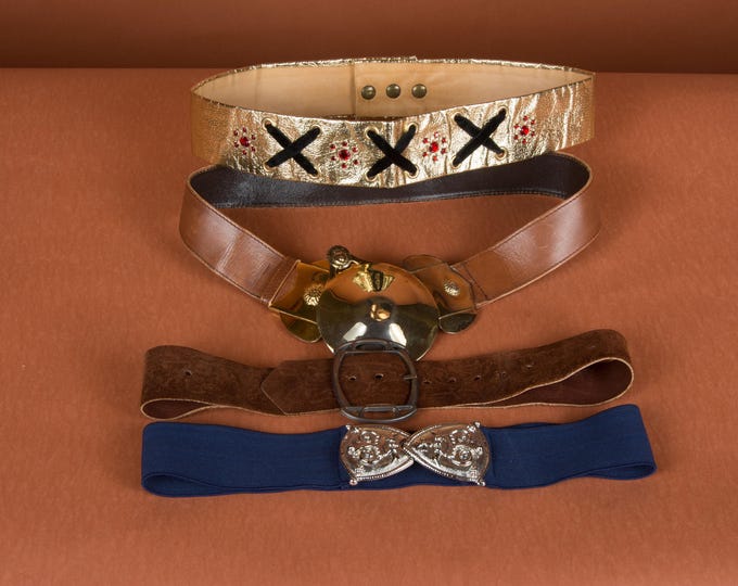 Lot #55 A Group of 4 Vintage Belts WOUNDED BIRDS SALE