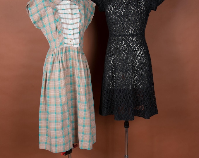 Lot #35 A Group of Two 1950s Cotton Dresses WOUNDED BIRDS SALE