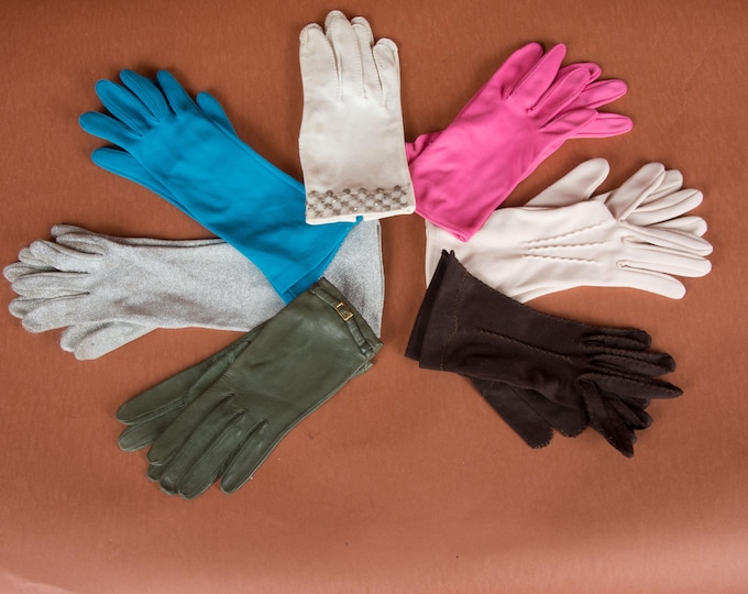 Lot #57 A Group of 7 Pairs 1950s and 60s Gloves  WOUNDED BIRDS SALE