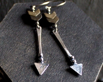 Sterlingzilveren pijloorbellen: boho hangsieraden jaspissteen