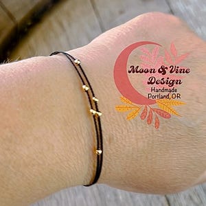 14K Solid Gold |Double Red String Bracelet | Kabbalah Bracelet | Thin Red Thread  | Red Silk Bracelet | Red and Gold Minimal Bracelet | Wish