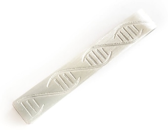Tie Bar - DNA Double Helix- Sterling Silver
