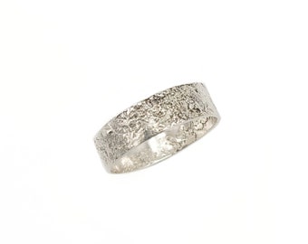 Organic Textured Silver Ring