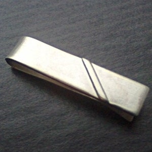 modern tie bar - Sterling Silver