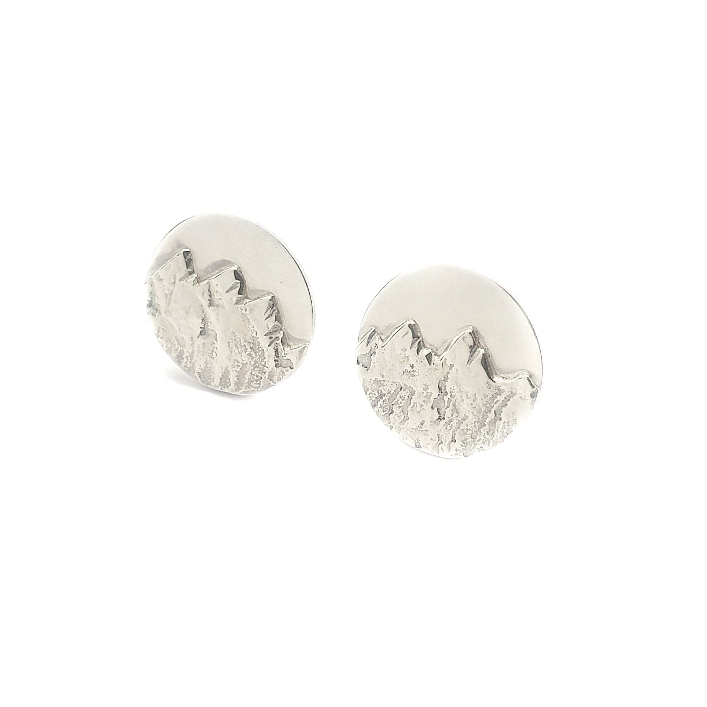 Cuff links - Mountain Landscape - Sterling Silver - Groomsmen Gift