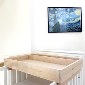Birch Baby Changing Tray with Storage, Nursery Organizer, Diaper Station, Handcrafted Modern Tray, Baby Shower Gift, Customizable Wood Tray