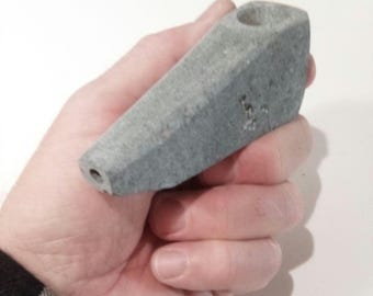Hand carved American soapstone pipe 12022401