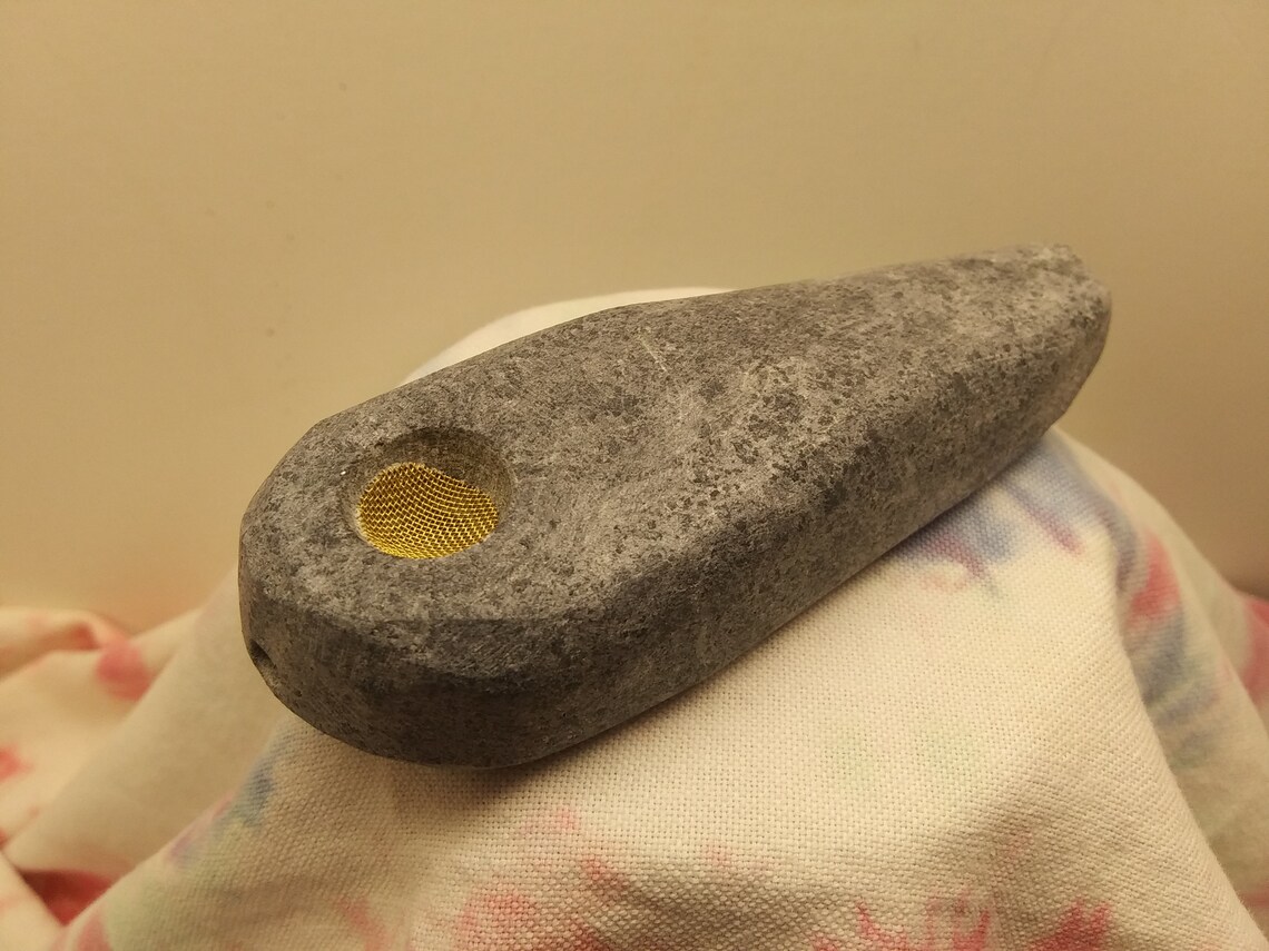 Hand carved soapstone pipe 10112017 Etsy