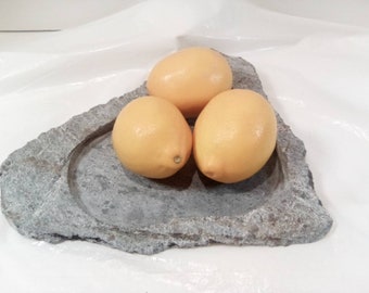 Rustic Soapstone  Serving Tray/ Condiment Plate 01012301