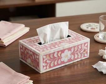 handmade mother of pearl Tissue Box Cover