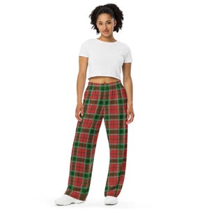 Plaid Unisex Wide-leg Pants