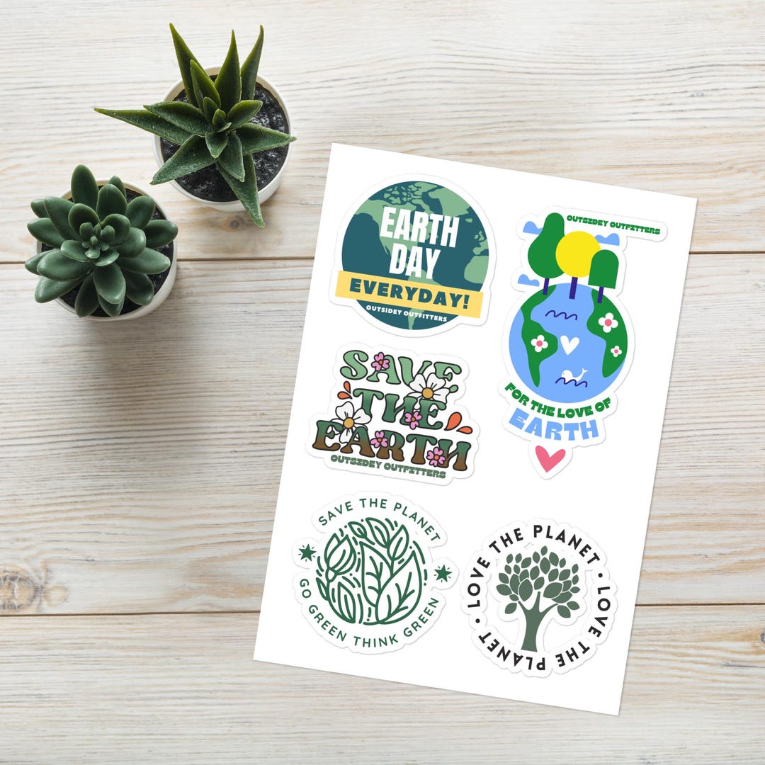 Earth Day Sticker Sheet - Etsy