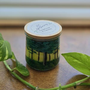 OUTSIDEY OUTFITTERSxART APOTHECARY: Sandalwood and Oakmoss - hand poured soy wax candle - 5 oz