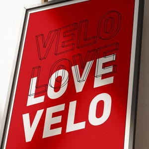 Velo Love Poster: Cycling Art Print (Digital Download)
