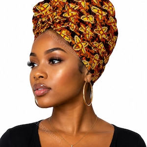 African Print Head Wrap | Ankara Headwrap for Women | Head Wrap | Long Head Scarf | Wide Headwrap | Handmade Hair Wrap | Gift for Her