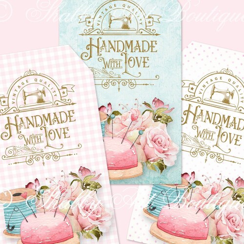 Printable Handmade With Love Tags Perfect for Gift Giving | Etsy