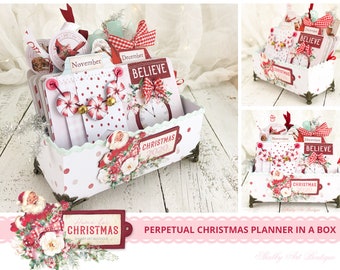 Printen en maken: eeuwigdurende kerstplanner in a box (papier van A4- en Letter USA-formaat)