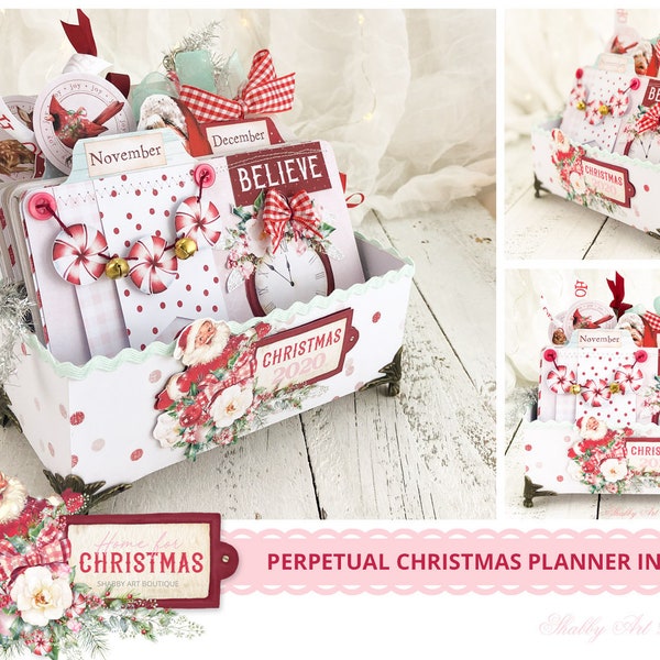 Print & Make: Perpetual Christmas Planner in a Box (A4 and Letter USA size paper)