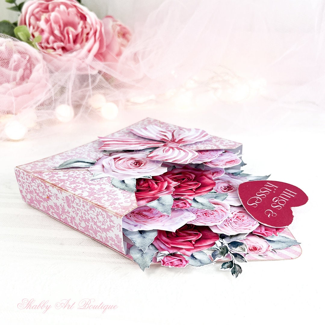 Print & Make: Vintage Love Pop-up Box Envelope Card (A4 and Letter Size ...