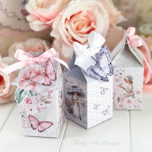 Print & Make project ~ Veld met bloemen Mini melkkartonnen geschenkdoosjes
