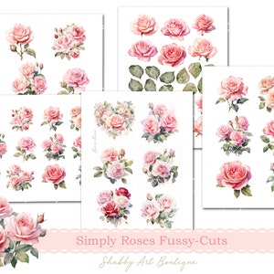 Simply Roses Fussy-cuts ~ (A4 and Letter) - Etsy