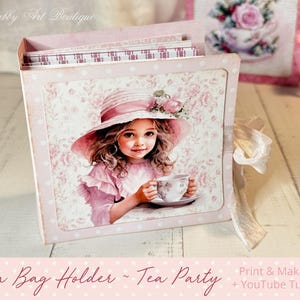 Imprime y crea: porta bolsitas de té Tea Party (carta y A4)