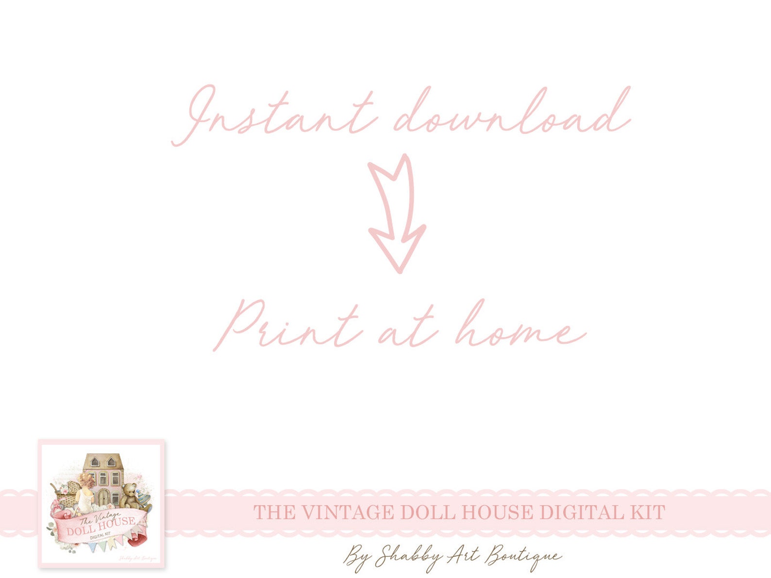 A4 the Vintage Doll House Digital Kit Etsy