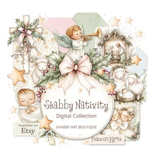 Kit Digital Carta Shabby Natividade